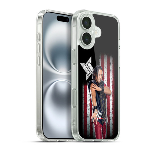 WWE American Flag Superstars Shinsuke Nakamura Soft Gel Case for Apple iPhone 16 Plus & MagSafe