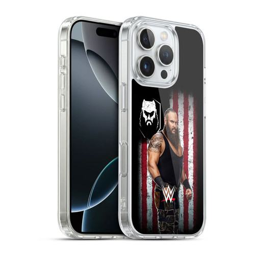 WWE American Flag Superstars Braun Strowman Soft Gel Case for Apple iPhone 16 Pro & MagSafe