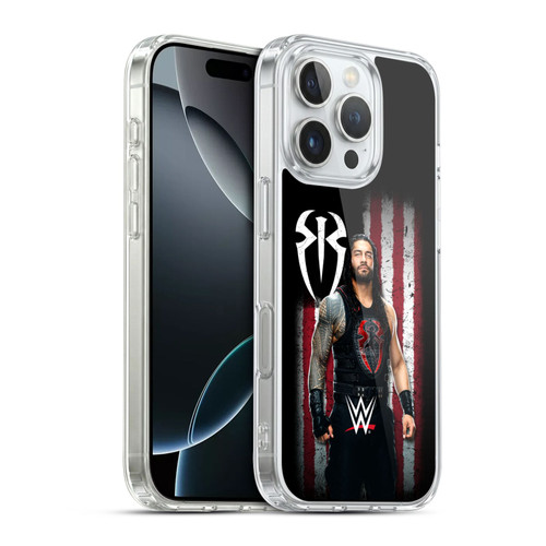 WWE American Flag Superstars Roman Reigns Soft Gel Case for Apple iPhone 16 Pro & MagSafe