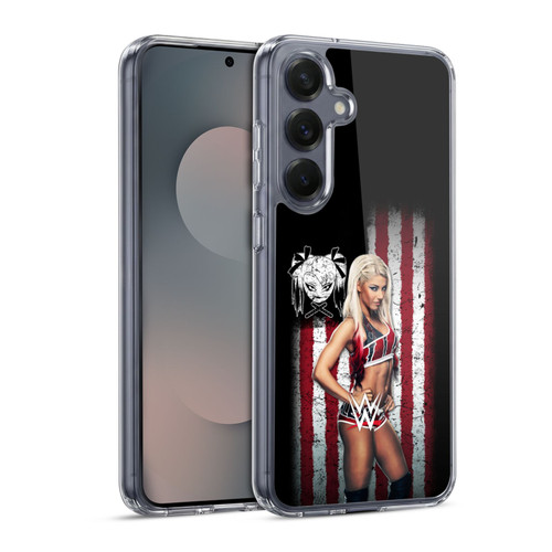 WWE American Flag Superstars Alexa Bliss Soft Gel Case for Samsung Galaxy S25 & MagSafe