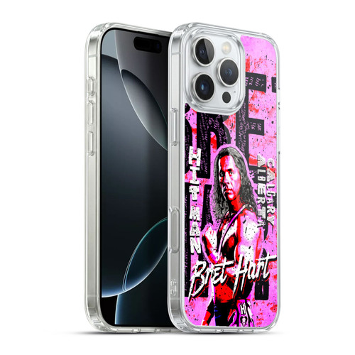 WWE Bret Hart Graphics Soft Gel Case for Apple iPhone 16 Pro Max & MagSafe