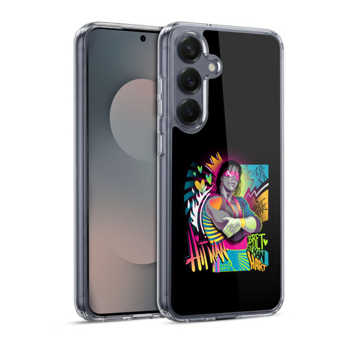 WWE Bret Hart Neon Art Soft Gel Case for Samsung Galaxy S25 & MagSafe