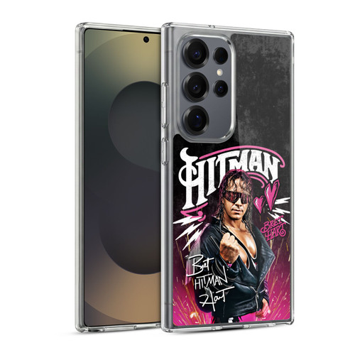 WWE Bret Hart Hitman Graphics Soft Gel Case for Samsung Galaxy S25 Ultra & MagSafe