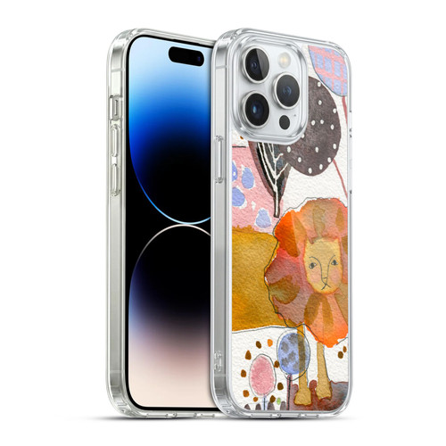 Wyanne Animals Watercolour Lion Soft Gel Case for Apple iPhone 14 Pro Max & MagSafe