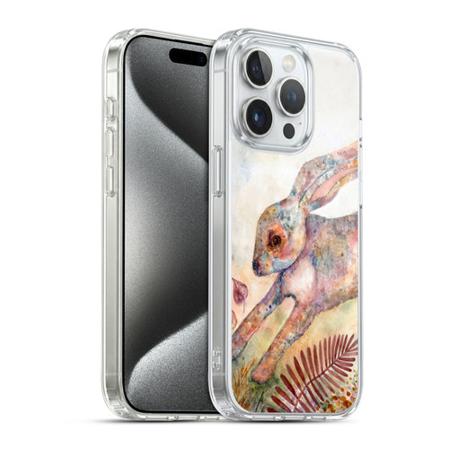 Wyanne Animals Bunny Escape Painting Soft Gel Case for Apple iPhone 15 Pro & MagSafe
