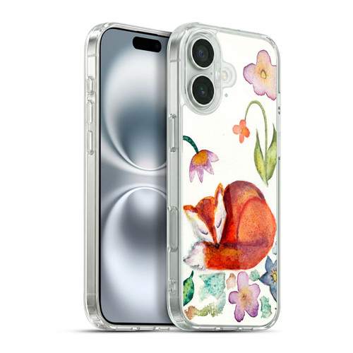 Wyanne Animals Fox Napping In The Garden Soft Gel Case for Apple iPhone 16 Plus & MagSafe