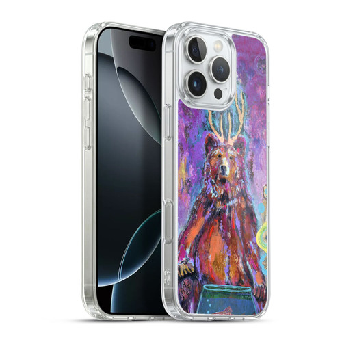 Wyanne Animals Bear with Antlers Soft Gel Case for Apple iPhone 16 Pro Max & MagSafe