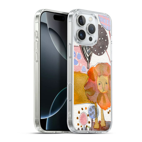 Wyanne Animals Watercolour Lion Soft Gel Case for Apple iPhone 16 Pro Max & MagSafe