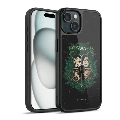 Harry Potter Deathly Hallows XXXI Hogwarts Crest 2 Gel Armour Case For Apple iPhone 15