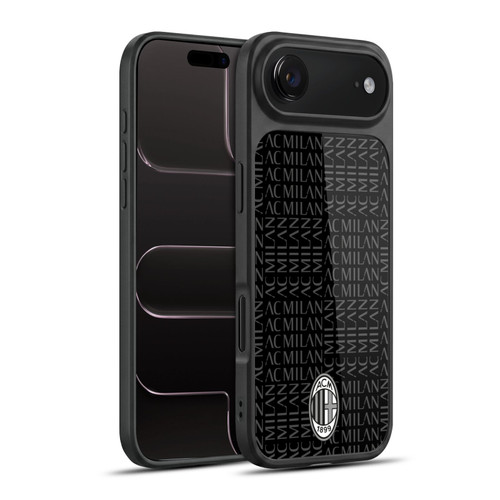 AC Milan Crest Patterns Black And Grey Gel Armour Case For Apple iPhone 17 Air