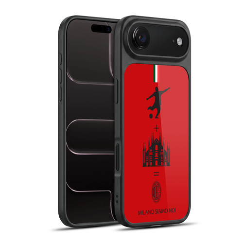 AC Milan Crest Patterns Red Gel Armour Case For Apple iPhone 17 Air