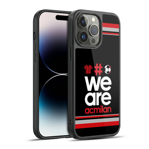 AC Milan Crest Stripes 2 Gel Armour Case For Apple iPhone 14 Pro Max