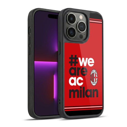 AC Milan Crest Stripes Gel Armour Case For Apple iPhone 14 Pro