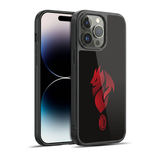 AC Milan Graphics Logo Gel Armour Case For Apple iPhone 14 Pro Max