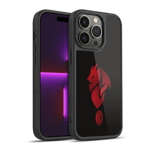 AC Milan Graphics Logo Gel Armour Case For Apple iPhone 14 Pro