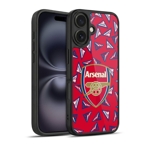 Arsenal FC Logos Geometric Pattern Gel Armour Case For Apple iPhone 16