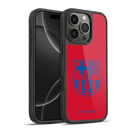 FC Barcelona Crest Patterns Red Gel Armour Case For Apple iPhone 16 Pro