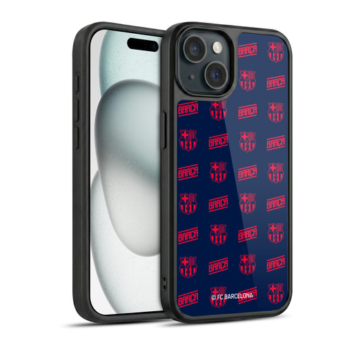 FC Barcelona Graphics Crest Pattern Gel Armour Case For Apple iPhone 15