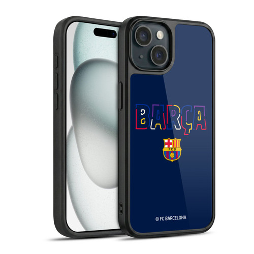 FC Barcelona Graphics Neon Barca Gel Armour Case For Apple iPhone 15