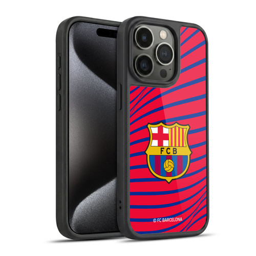 FC Barcelona Graphics Texture Gel Armour Case For Apple iPhone 15 Pro