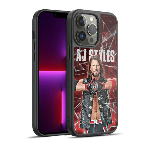 WWE Aj Styles Shattered Glass Gel Armour Case For Apple iPhone 13 Pro Max