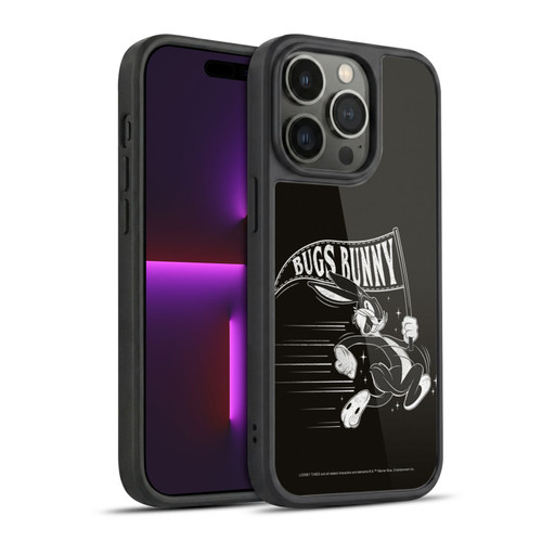 Looney Tunes Bugs Bunny Black And White Gel Armour Case For Apple iPhone 14 Pro