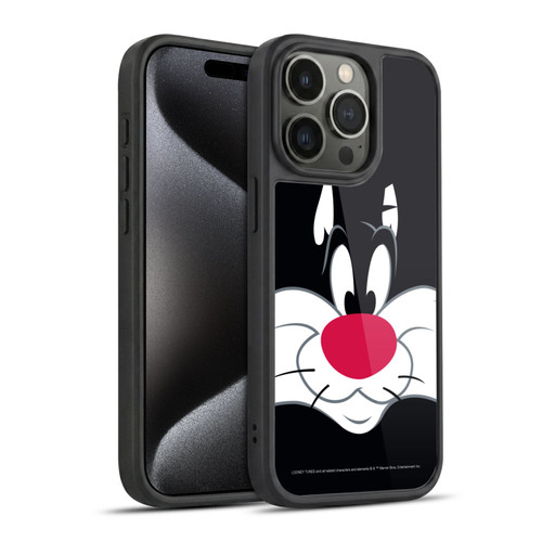Looney Tunes Full Face Sylvester The Cat Gel Armour Case For Apple iPhone 15 Pro