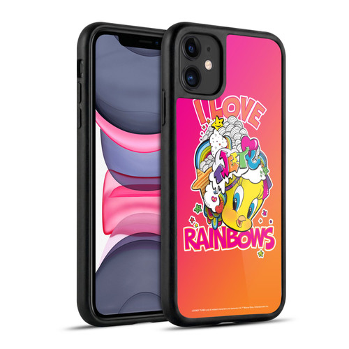 Looney Tunes Patterns I Love Rainbow Gel Armour Case For Apple iPhone 11