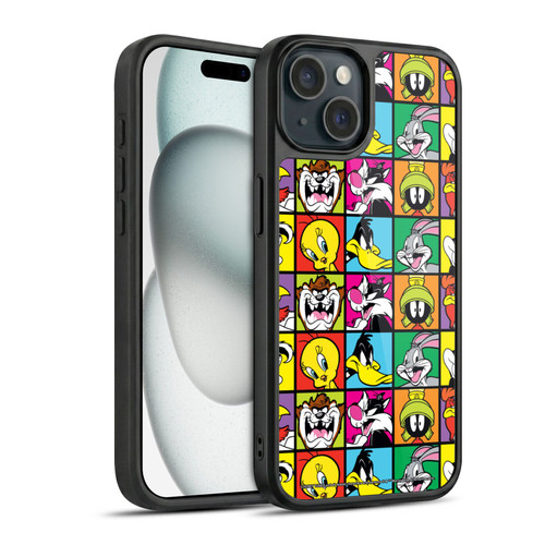 Looney Tunes Patterns Tiles Gel Armour Case For Apple iPhone 15