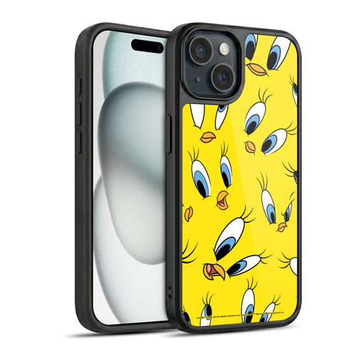 Looney Tunes Patterns Tweety Gel Armour Case For Apple iPhone 15