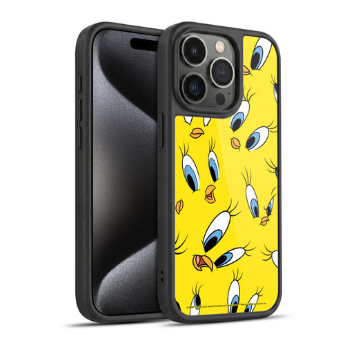 Looney Tunes Patterns Tweety Gel Armour Case For Apple iPhone 15 Pro