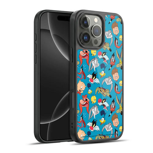 Looney Tunes Patterns Head Shots Gel Armour Case For Apple iPhone 16 Pro Max