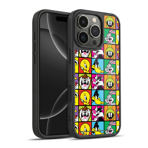 Looney Tunes Patterns Tiles Gel Armour Case For Apple iPhone 16 Pro