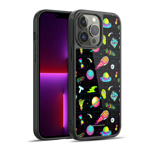 Rick And Morty Season 3 Graphics Neon Pattern Gel Armour Case For Apple iPhone 13 Pro Max
