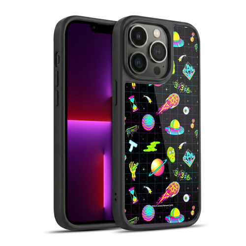 Rick And Morty Season 3 Graphics Neon Pattern Gel Armour Case For Apple iPhone 13 Pro