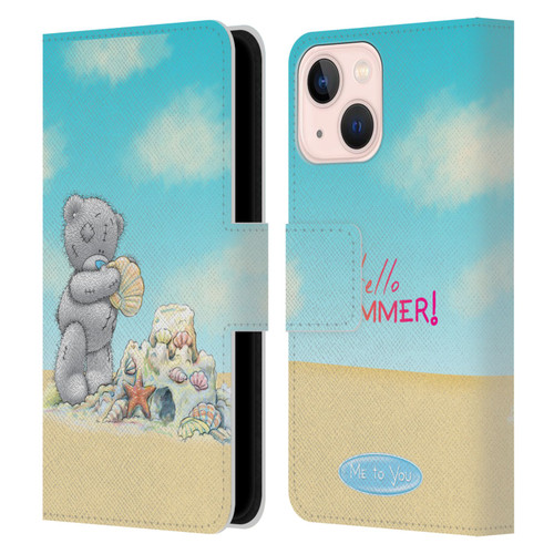 Me To You Classic Tatty Teddy Summer Leather Book Wallet Case Cover For Apple iPhone 13 Mini