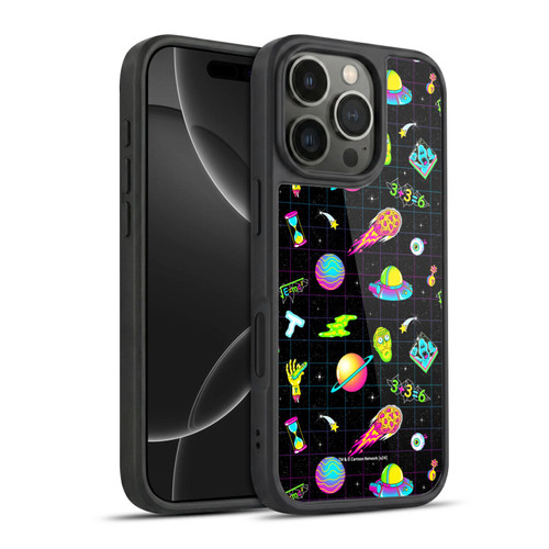 Rick And Morty Season 3 Graphics Neon Pattern Gel Armour Case For Apple iPhone 16 Pro