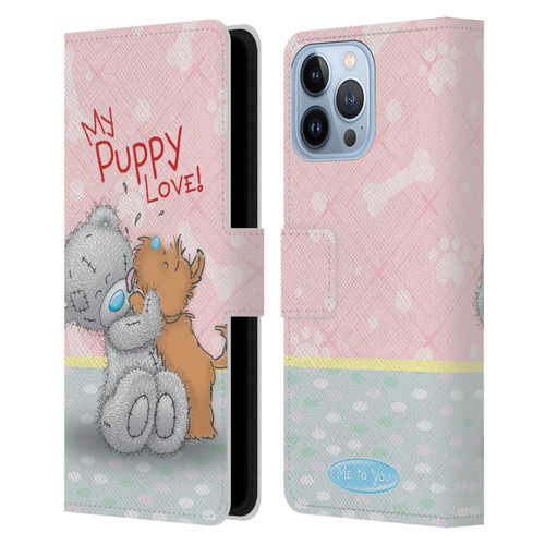 Me To You Classic Tatty Teddy Dog Pet Leather Book Wallet Case Cover For Apple iPhone 13 Pro Max