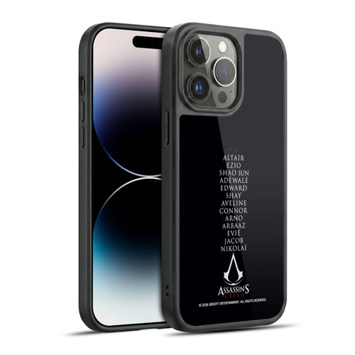 Assassin's Creed Legacy Typography Names Gel Armour Case For Apple iPhone 14 Pro Max