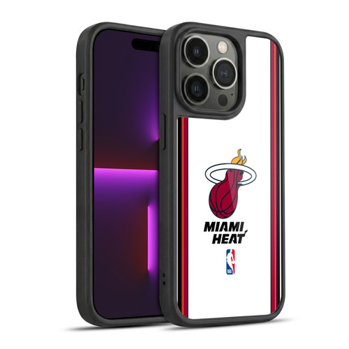 NBA Miami Heat Logo White Design Gel Armour Case For Apple iPhone 14 Pro