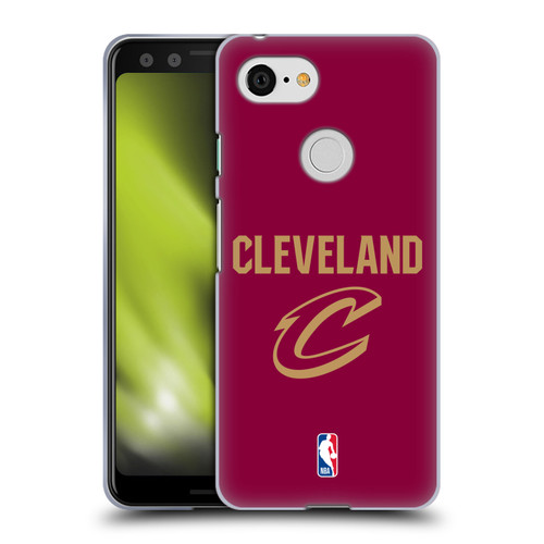 NBA Cleveland Cavaliers Logo Red Design Soft Gel Case for Google Pixel 3