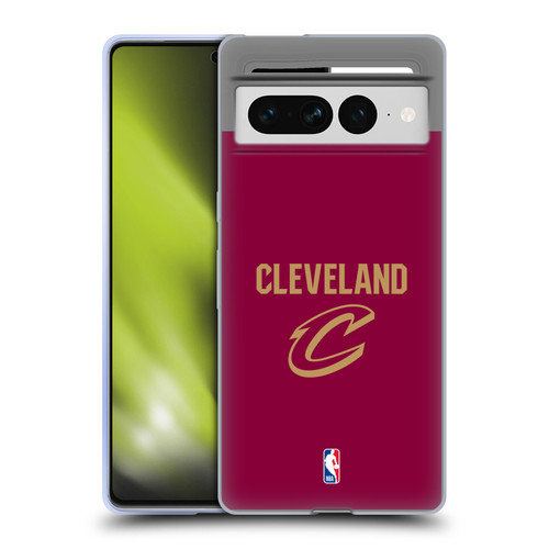 NBA Cleveland Cavaliers Logo Red Design Soft Gel Case for Google Pixel 7 Pro