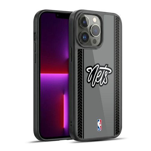 NBA Brooklyn Nets Logo Gray Design Gel Armour Case For Apple iPhone 13 Pro Max