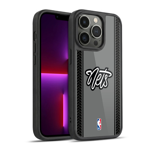 NBA Brooklyn Nets Logo Gray Design Gel Armour Case For Apple iPhone 13 Pro