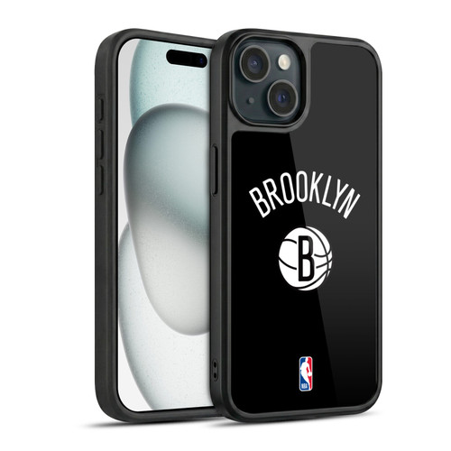 NBA Brooklyn Nets Logo Black Design Gel Armour Case For Apple iPhone 15