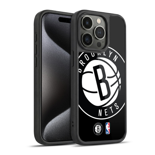 NBA Brooklyn Nets Logo Oversized Gel Armour Case For Apple iPhone 15 Pro
