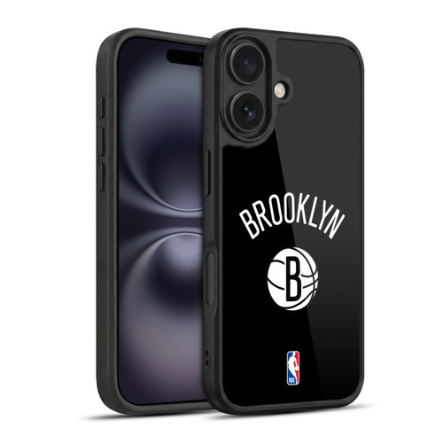 NBA Brooklyn Nets Logo Black Design Gel Armour Case For Apple iPhone 16