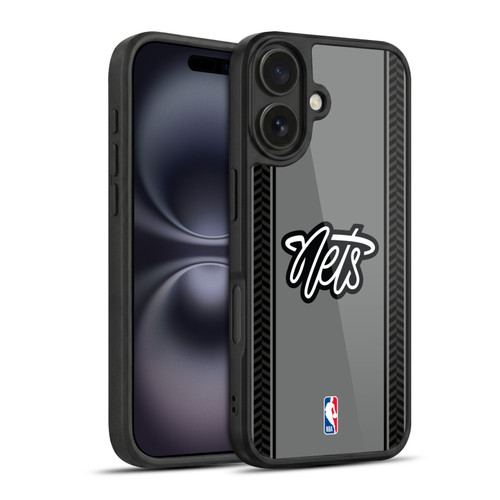 NBA Brooklyn Nets Logo Gray Design Gel Armour Case For Apple iPhone 16