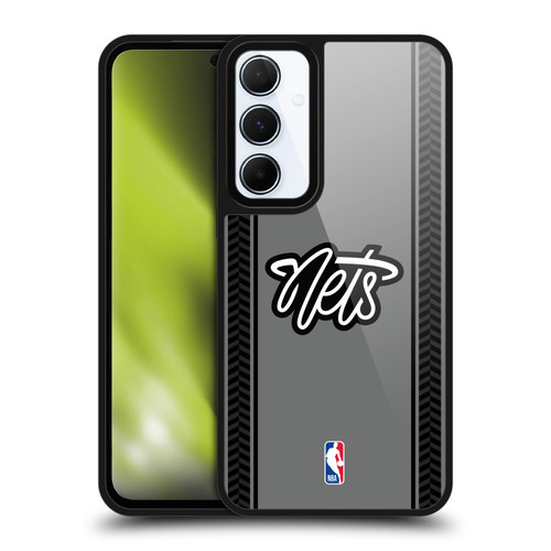 NBA Brooklyn Nets Logo Gray Design Gel Armour Case For Samsung Galaxy A55 5G