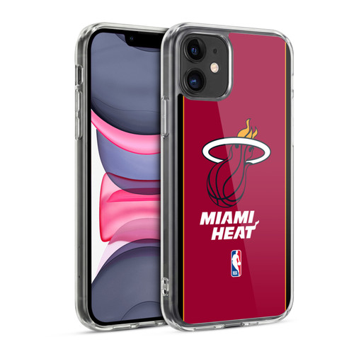 NBA Miami Heat Logo Red Design Soft Gel Case for Apple iPhone 11